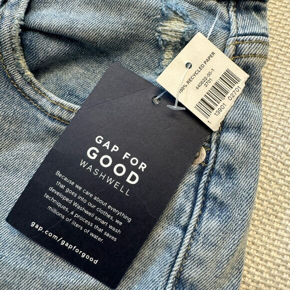 NWT GAP 100% recycled paper 5” shorts eco friendly sustainable size 27” waist - Picture 9 of 10